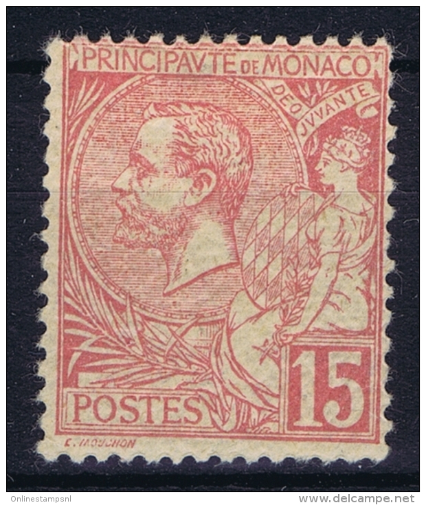 Monaco: Mi Nr 15 MH/* Falz/ Charniere  1891 - Unused Stamps