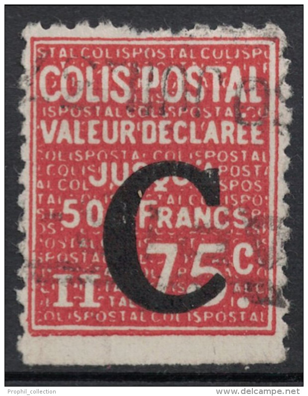 France - Timbre Pour Colis Postaux YT N° 112 Surcharge Lettre C Valeur Déclarée Avec Variété ?? (semble Dentelé 3 Cotés) - Oblitérés