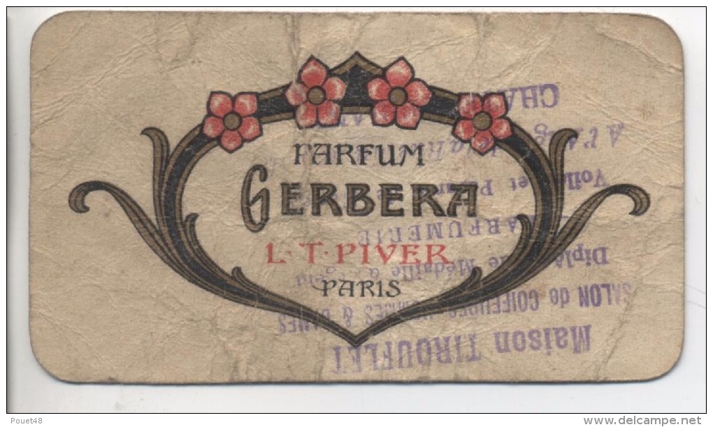 Carte Parfumée: Parfum GERBERA - Calendrier: 1921-1922 - Unclassified