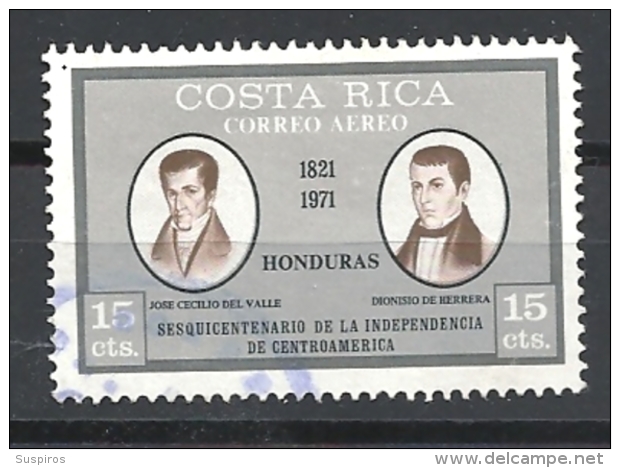 COSTA RICA   1971 Airmail - The 150th Anniversary Of Central American Independence808*J. C. Del Valle And D. De Herrera - Costa Rica