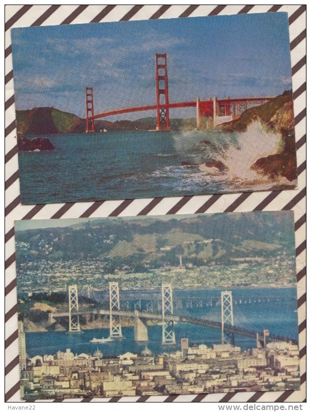 6AI3385  Lot 2 Cartes SAN FRANCISCO BRIDGE   2 SCANS - San Francisco