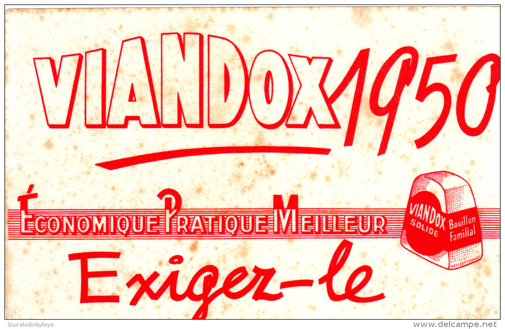 BUVARD VIANDOX 1950 21X13.5 EN ETAT VOIR SCAN - Soups & Sauces