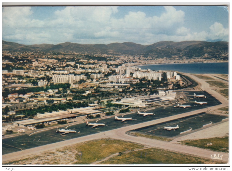 06 - NICE  - VUE AERIENNE  AEROPORT - Transport Aérien - Aéroport