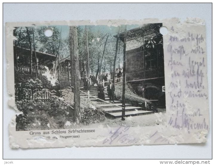 Berlin Schloss Schlachtensee  1906 Year / Old Postcard - Wannsee