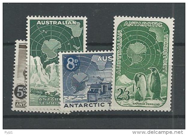 1957 MH Australian Antarctic, - Unused Stamps