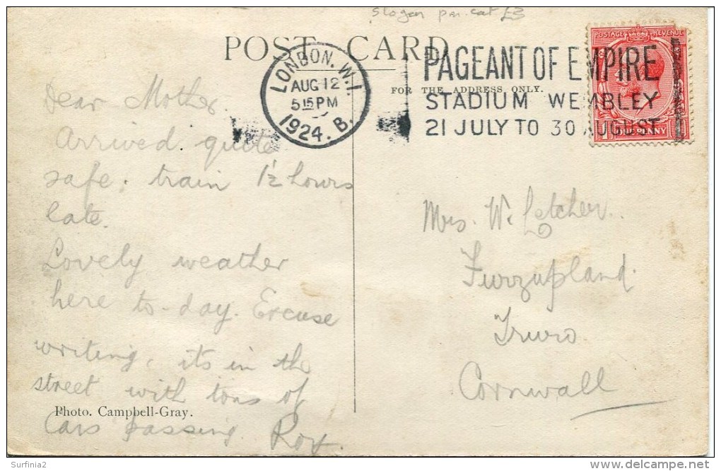 EXHIBITION - 24/5 EMPIRE - THE GARDENS AND INDIA PAVILION - SLOGAN POSTMARK Ex68 - Exhibitions