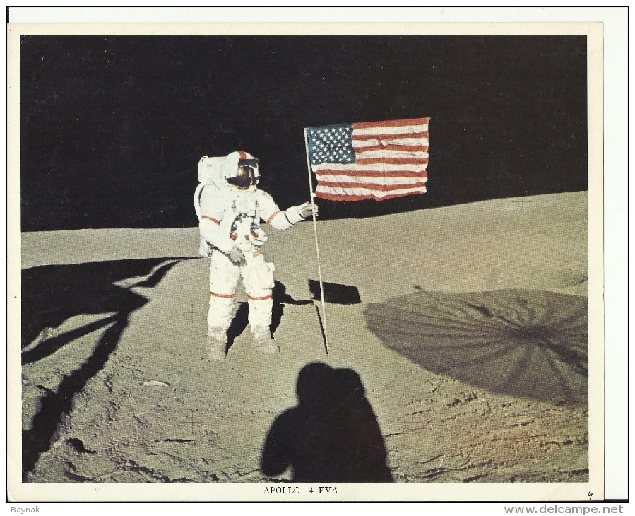 ALAN B. SHEPARD Jr.  -  APOLLO 14 EVA--  ASTRONAUT, SPACE FLIGHT TO MOON, APOLLO 14  --    PHOTO   25,5 Cm X 20,5 Cm - Aviation