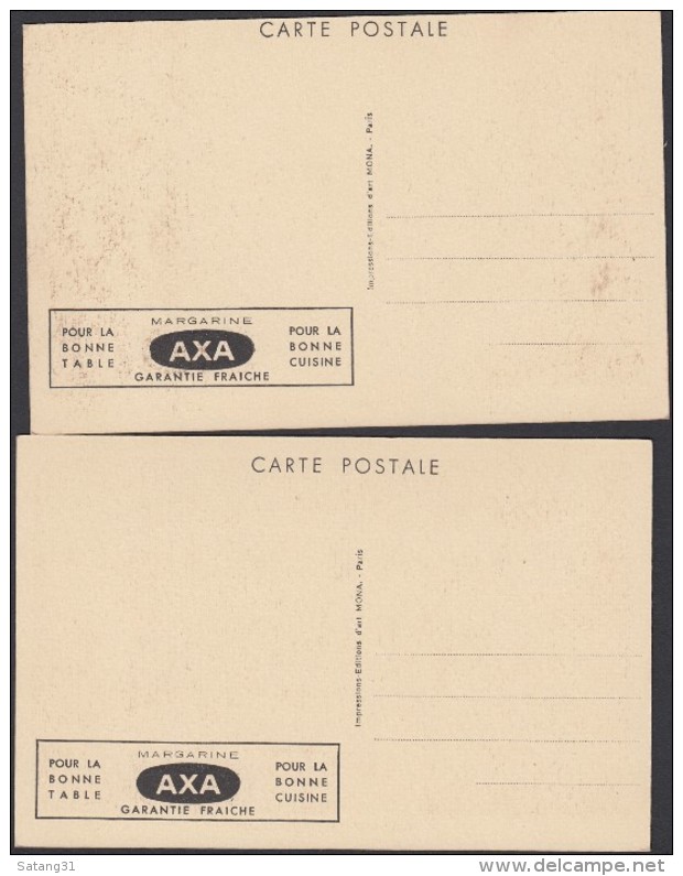 COLLECTION MARGARINE AXA.2 CARTES. - Autres & Non Classés