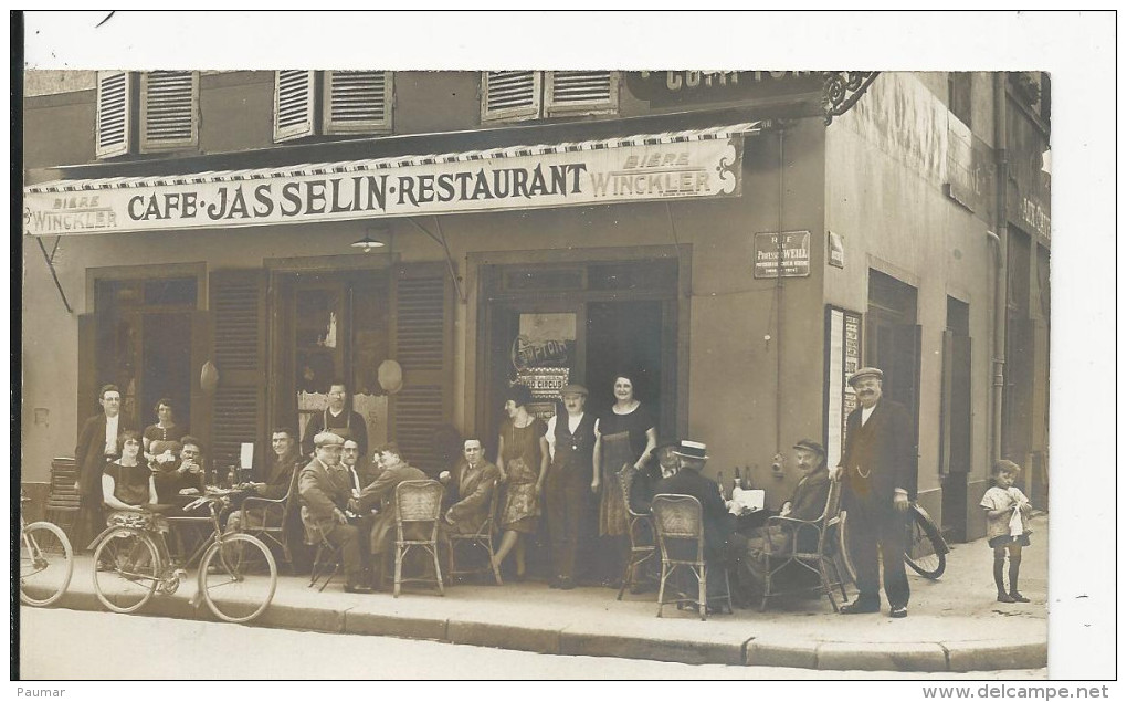 Lyon  Carte Photo    Café Jasselin -Restaurant  Rue Du Professeur Weil - Autres & Non Classés