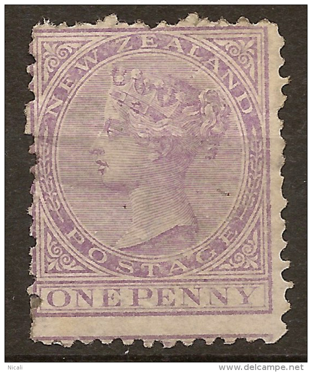 NZ 1874 1d Lilac FSF QV P12.5 SG 152 HM #UK311 - Ungebraucht