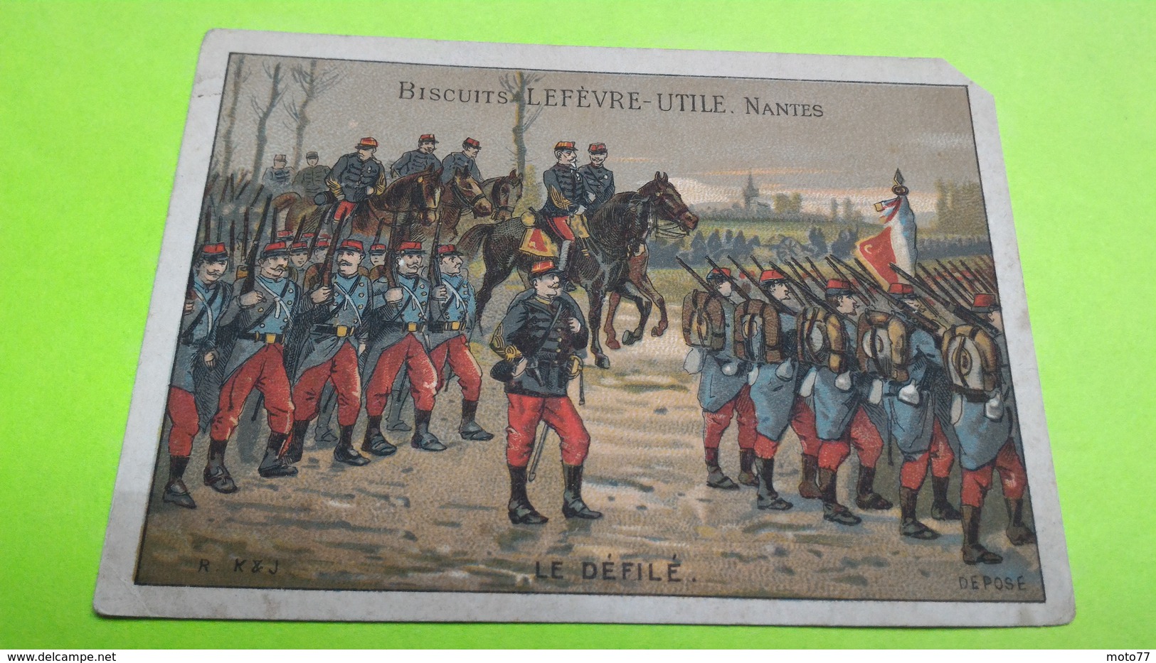 Chromo Image - " ARMEE " - Lefèvre Utile - Biscuit LU /75 - Lu