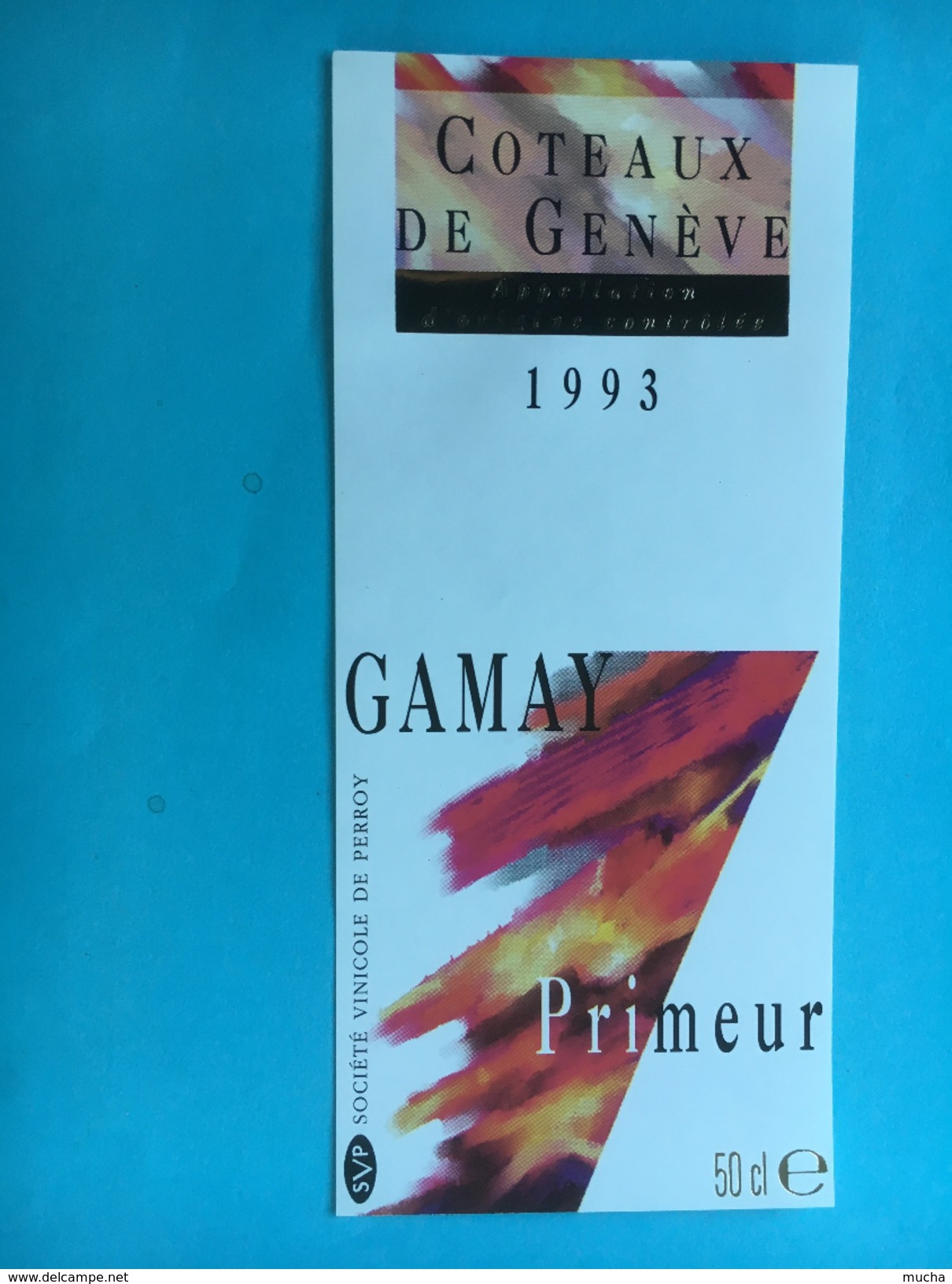 1628 - Suisse Gamay De Genève Primeur 1993 - Autres & Non Classés