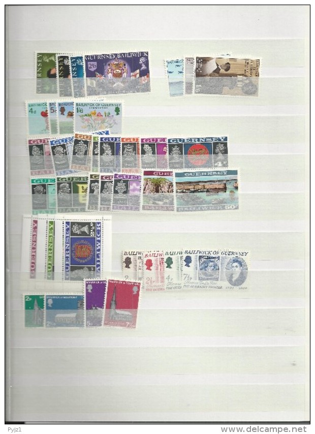 Guernsey  MNH Sets, Early Period, Postfris** - Collections (sans Albums)