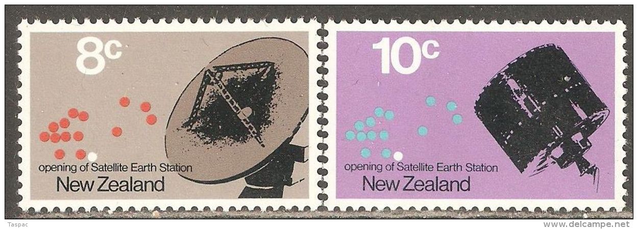 New Zealand 1971 Mi# 559-560 ** MNH - Satellite Earth Station Near Warkworth / Space - Océanie