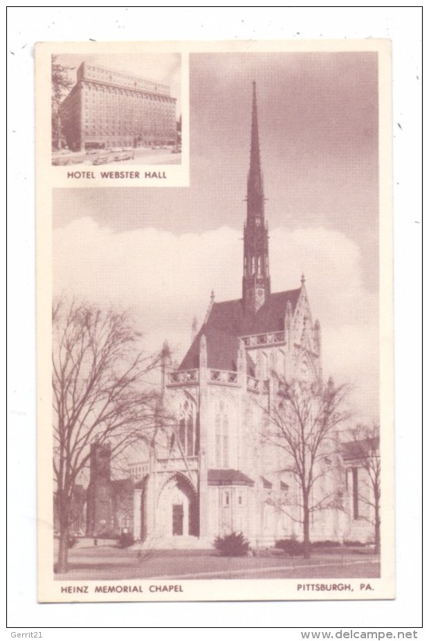 USA - PENNSYLVANIA - PITTSBURGH, Hotel Webster Hall, Heinz Memorial Chapel - Pittsburgh