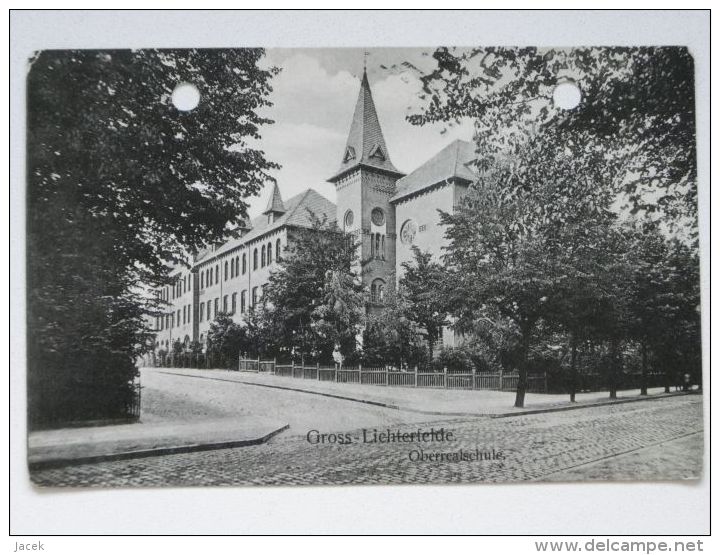Berlin Lichterfelde Oberrealschule  Old Postcard  1907 Year / 2 Scan - Lichterfelde
