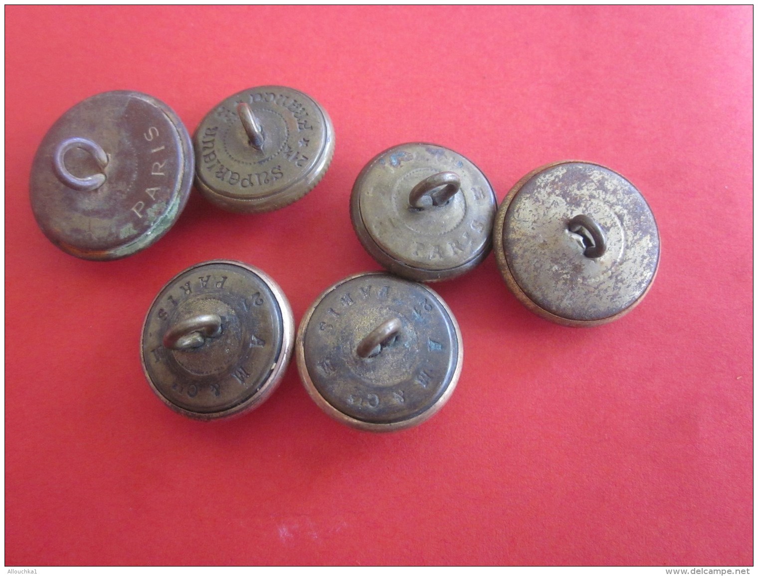 BOUTON DIAMETRE Voir Sur CM - LOT DE 6 - INFANTERIE COLONIALE - MARINE MILITARIA - Boutons