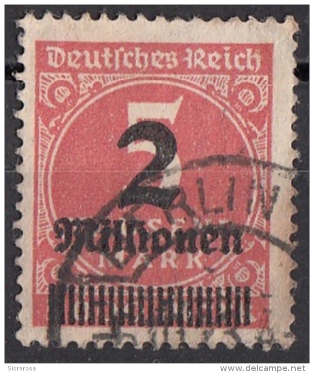 278 Germania 1923 Reich Overprint Surcharged Germany Viaggiato Used - Gebraucht