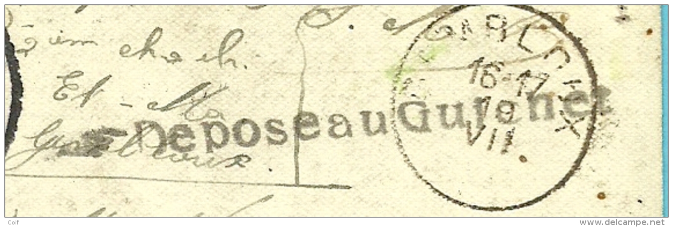 Kaart Met Stempel GEMBLOUX Met Stempel DEPOSE AU GUICHET (noodstempel) Naar GILLY - Fortune (1919)