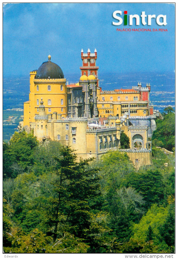 #1 Palacio De Pena, Sintra, Portugal Postcard Posted 2014 Stamp - Lisboa