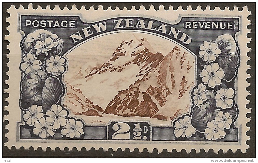 NZ 1935 2 1/2d P13-14x13.5 SG 560 UNHM #UK264 - Unused Stamps