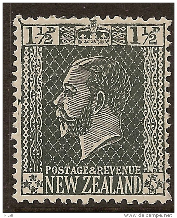 NZ 1915 1 1/2d KGV Local SG 436 HM #UM231 - Usados