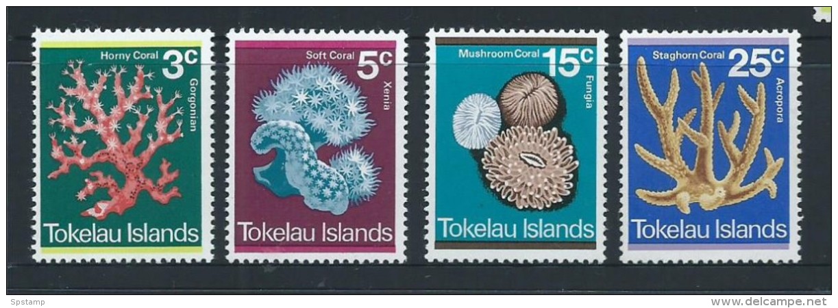 Tokelau 1973 Coral Set 4 MNH , Small Gum Blemishes - Tokelau