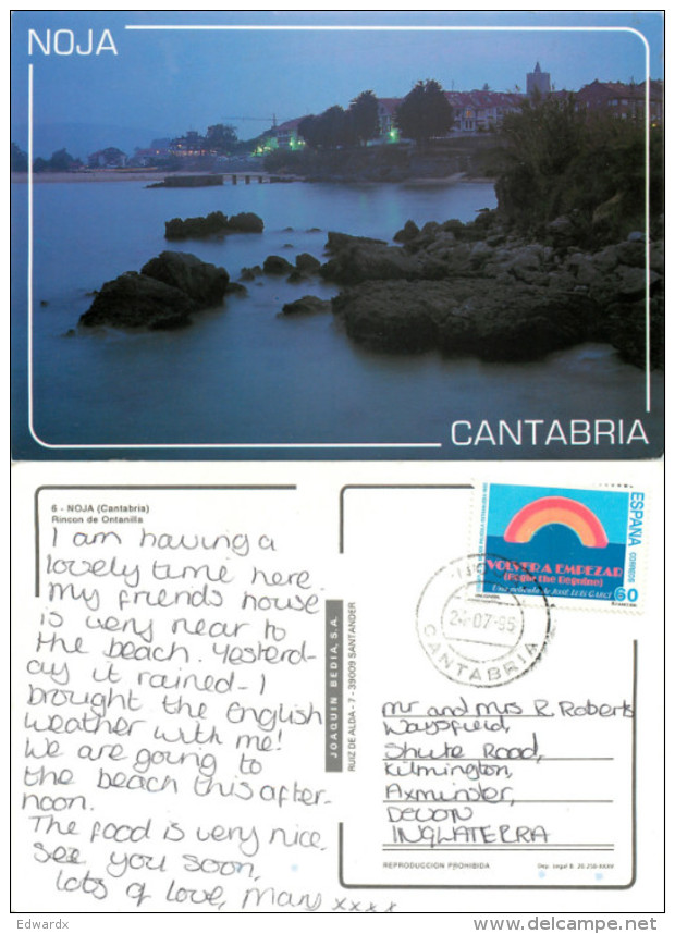 Noja, Spain Postcard Posted 1995 Stamp - Cantabria (Santander)