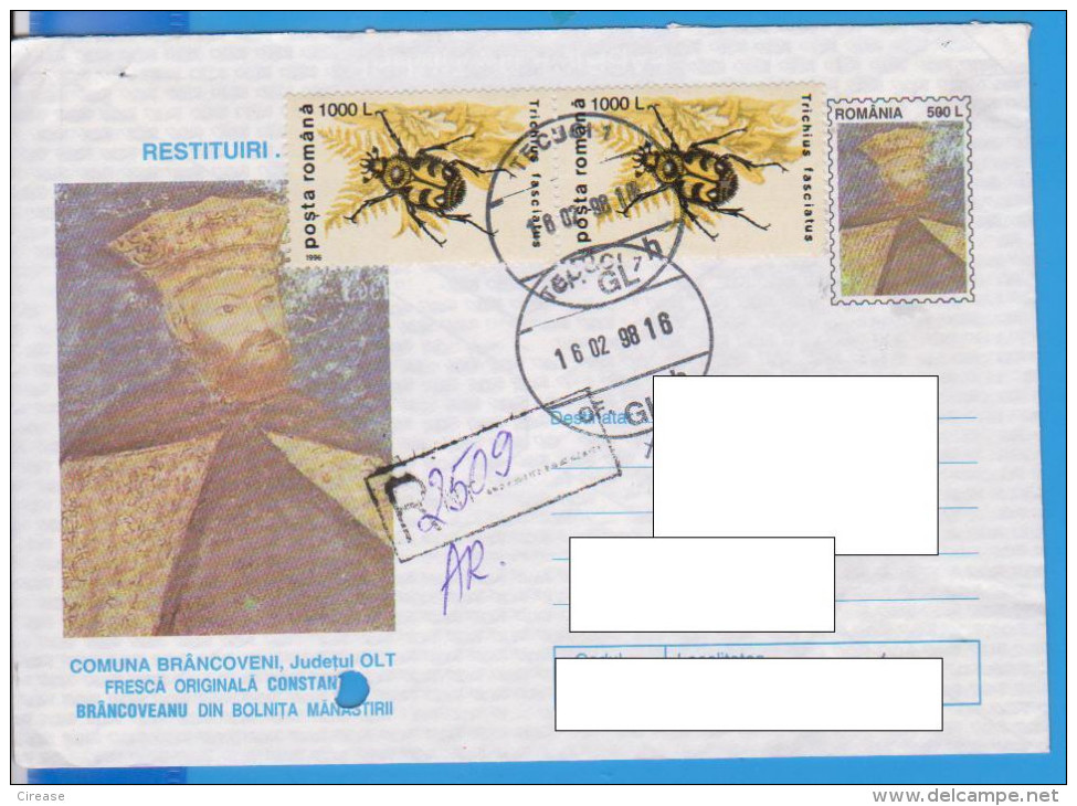 REGISTERED LETTER INFLATION STAMPS   ROMANIA STATIONERY - Altri & Non Classificati