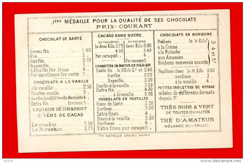 Chocolat Ibled, Jolie Chromo Dorée Lith. Laas, Fillettes Dans Un Bouquet De Fleurs, Pour Petite Mère - Ibled