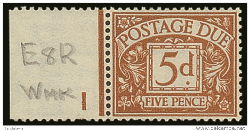 POSTAGE DUE 1936-7 5d Brownish Cinnamon, Wmk "E8R" SG D24, Never Hinged Mint. For More Images, Please Visit... - Unclassified
