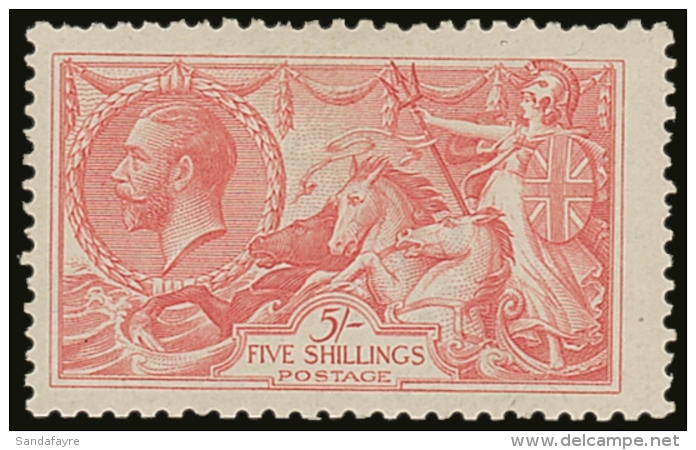 1918 5s Rose Red, Bradbury Seahorse, SG 416, Good Mint. Cat SG &pound;280. For More Images, Please Visit... - Unclassified