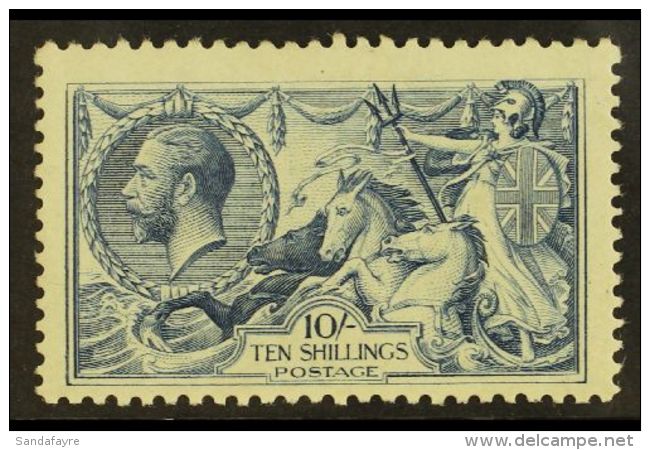 1918 10s Dull Grey-blue, Bradbury Seahorse, SG 217, Very Fine And Fresh Mint.  For More Images, Please Visit... - Ohne Zuordnung