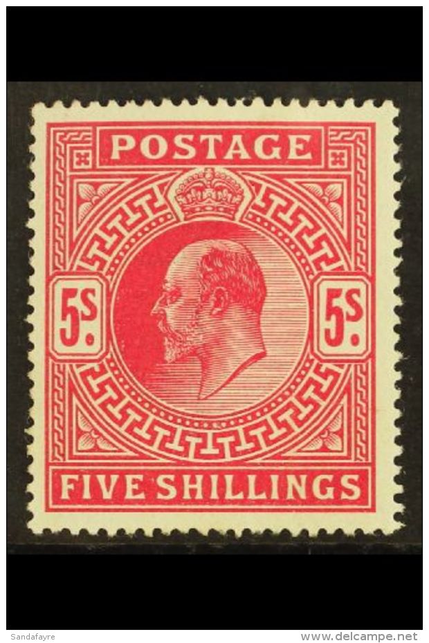 1902 5s Bright Carmine, Ed VII, SG 263, Very Fine And Fresh Mint Og. Lovely Colour. For More Images, Please Visit... - Unclassified