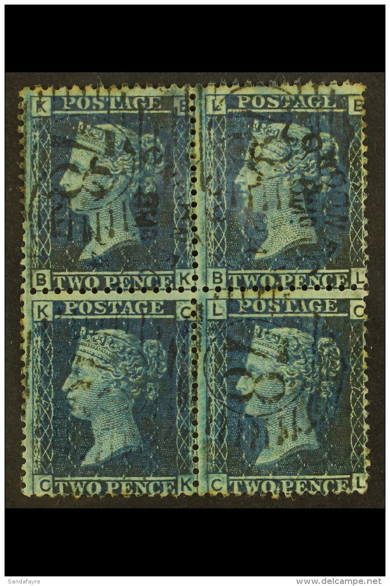 1858-79 2d Plate 7, SG 45, Fine Used BLOCK Of 4 ('BK' To 'CL'), Centered To Lower Right, Attractive &amp; Rare. (4... - Autres & Non Classés