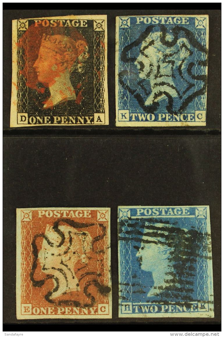 1840-41 LINE ENGRAVED CLASSIC GROUP An Attractive Group Presented On A Stock Card. Includes 1840 1d Black, SG 1,... - Andere & Zonder Classificatie