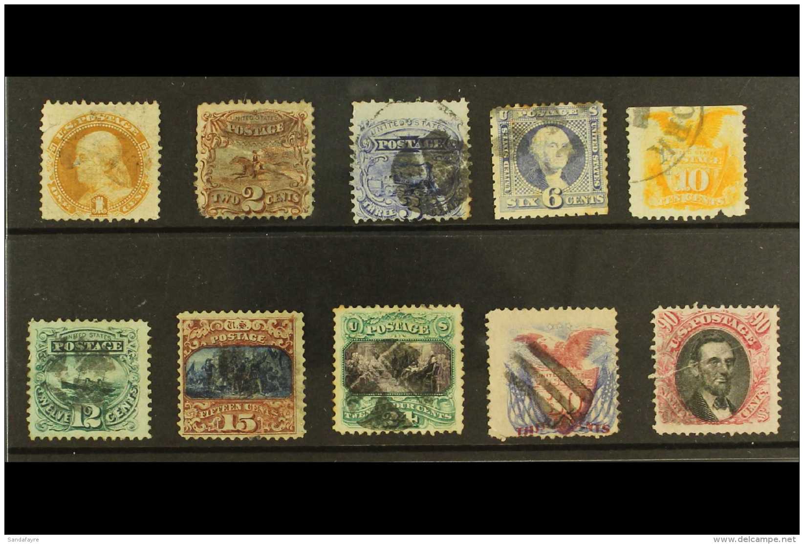 1869 Complete Set (one Of Each Value), SG 114/24 (Sc 112/22), Used. Some Faults (including 90c With Heavy Crease),... - Autres & Non Classés