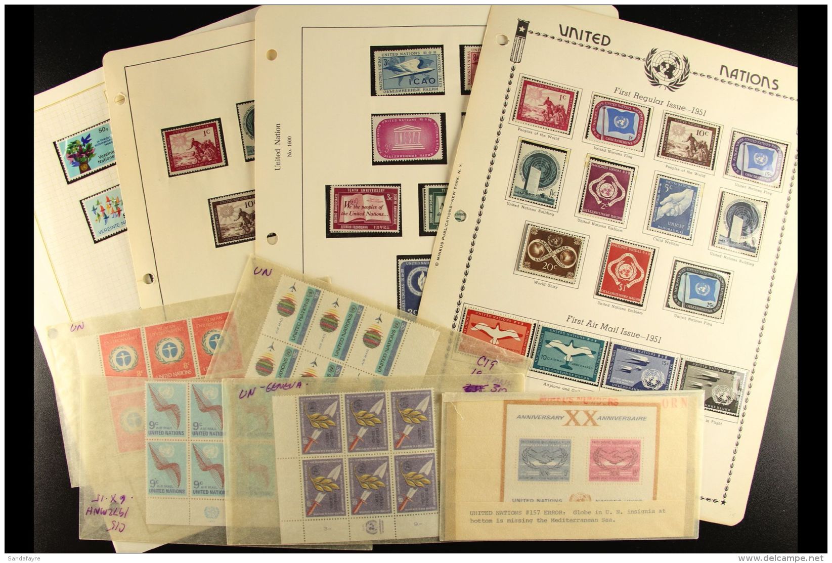 NEW YORK A 1950's To 1980's Assembly Which Includes NHM Stamps, 1970's Souvenir Folders, 1980's Flag Issues In... - Sonstige & Ohne Zuordnung