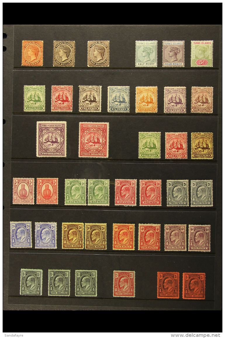 1882 - 1928 MINT ONLY COLLECTION Small But Useful Mint Collection With Many Complete Sets And Including 1882 1d... - Turks & Caicos (I. Turques Et Caïques)