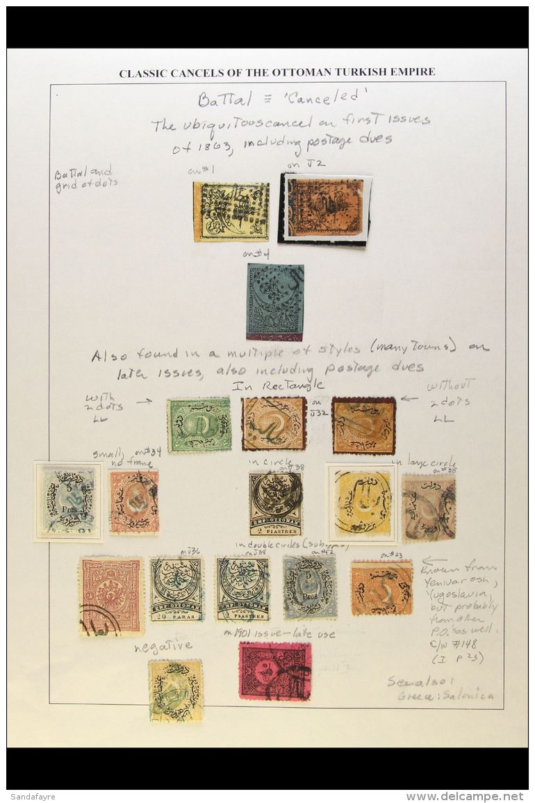 CLASSIC CANCELLATIONS OF TURKEY A Spectacular Collection Of 19th Century Stamps, Selected For Clear And Readable... - Sonstige & Ohne Zuordnung