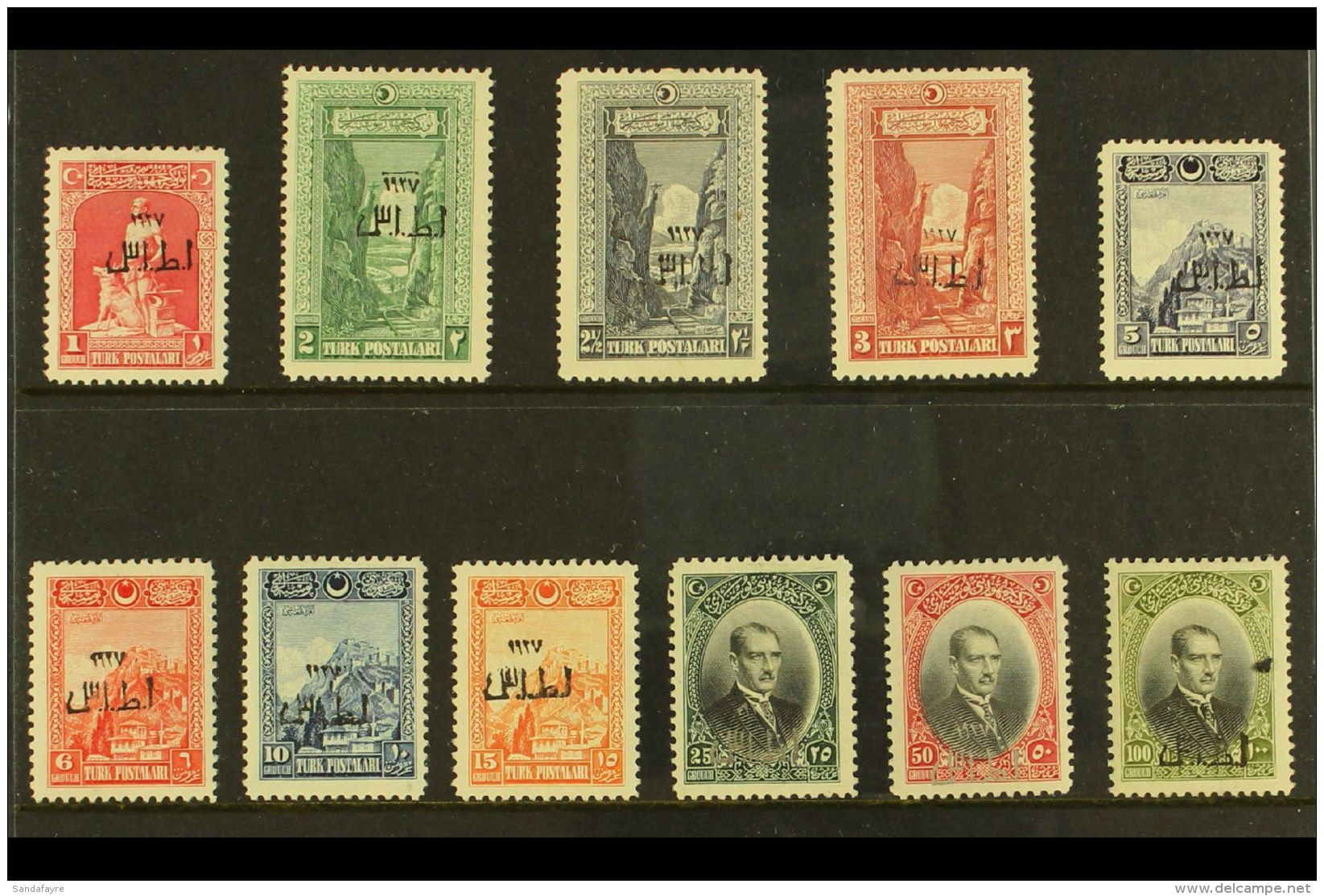 1927 Izmir Exhibition Complete Set (Mi 857/67, Scott 648/58, SG 1035/45) Very Fine Mint. (11 Stamps) For More... - Andere & Zonder Classificatie