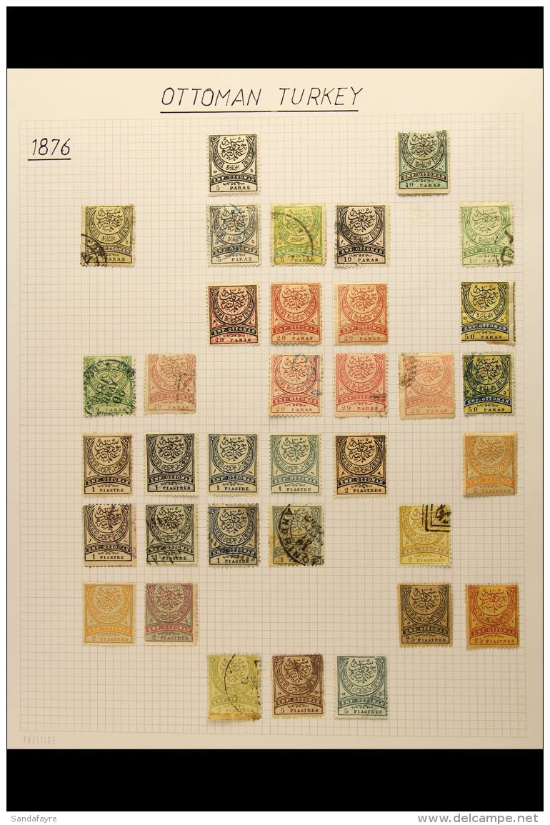 1876-1911 COLLECTION On Leaves, Mint Or Used, Inc 1884-86 To 25pi Mint (thin, Cat 450 Euro = &pound;340), 1888 To... - Sonstige & Ohne Zuordnung