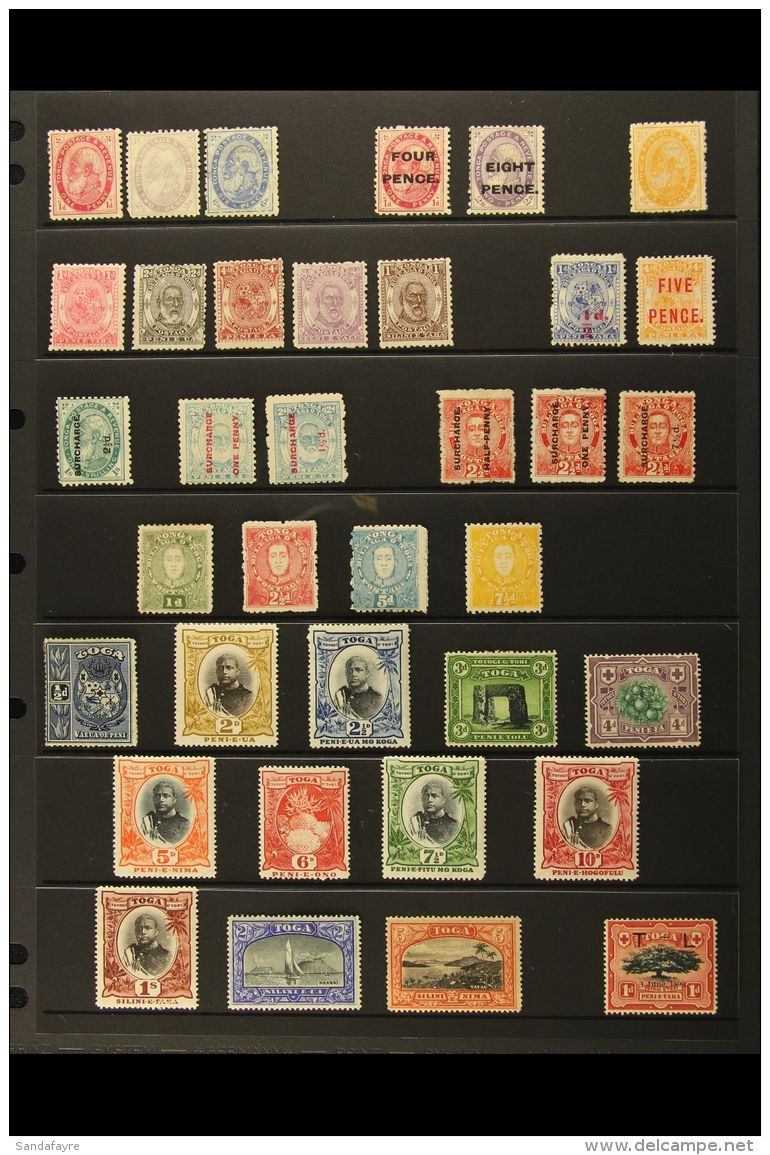 1886-99 MINT 19TH CENTURY COLLECTION Presented On A Stock Page. Includes 1886-68 1d, 2d And 6d, 1891 4d And 8d... - Tonga (...-1970)