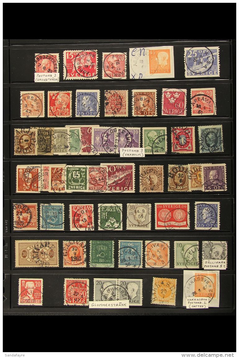 POSTMARKS (NORRBOTTEN AND OREBRO) A Good Collection Of Postmarks Assembled Together For The Counties Of Norrbotten... - Sonstige & Ohne Zuordnung