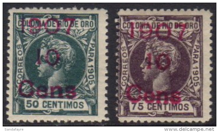RIO DE ORO 1907 Surcharged 10c On 50c &amp; 10c On 75c, Edifil 35/36, Fresh Mint. (2 Stamps) For More Images,... - Sonstige & Ohne Zuordnung