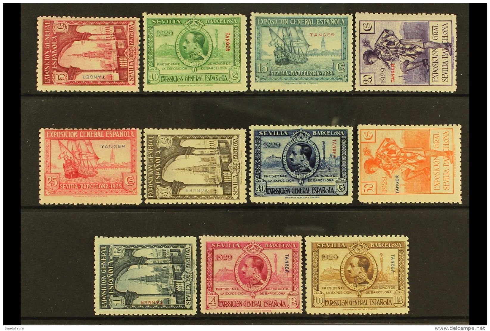 1929 SEVILLE &amp; BARCELONA EXHIBITIONS. Overprints Complete Sets For Fernando Poo, Spanish Guinea, Spanish... - Sonstige & Ohne Zuordnung