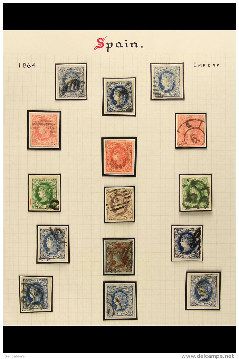 1864 (DATED DESIGN) ISABELLA COLLECTION Fine Used Collection With 2c Blue Shades (3), 12c Green Shades (2), Scarce... - Other & Unclassified