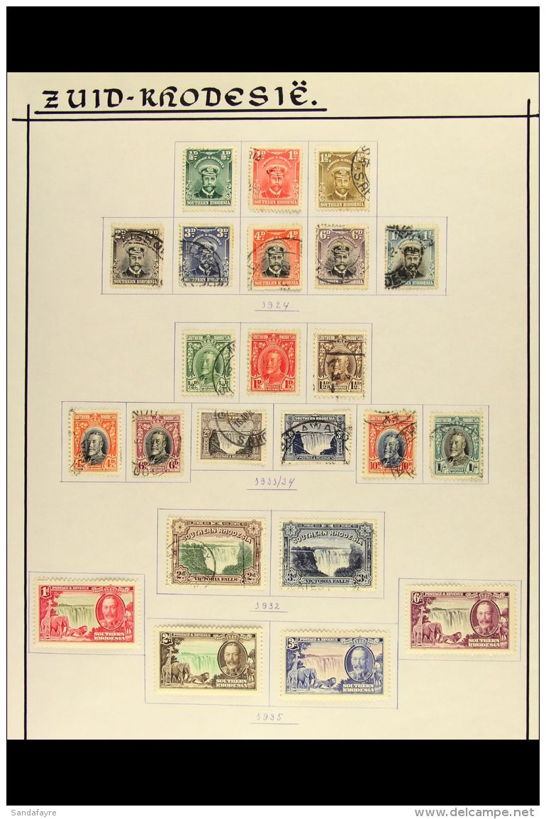 1924-53 COLLECTION Ranges Incl. 1924 &amp; 1931 To 1s Used, 1935 Silver Jubilee Set Mint, 1937 KGVI Defins Set... - Southern Rhodesia (...-1964)