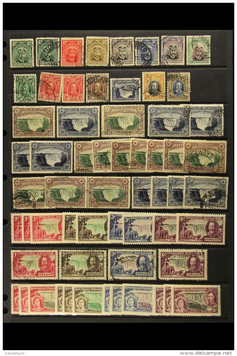 1924-1964 MINT &amp; USED RANGES On Stock Pages, Inc 1924-29 To 8d Used, 1931-37 To 1s6d &amp; 2s6d Used, 1932... - Südrhodesien (...-1964)