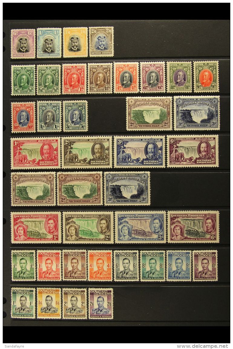 1924-1964 FINE MINT COLLECTION On Stock Pages, ALL DIFFERENT, Inc 1924-29 Vals To 1s6d &amp; 2s6d, 1931-37 Most... - Südrhodesien (...-1964)